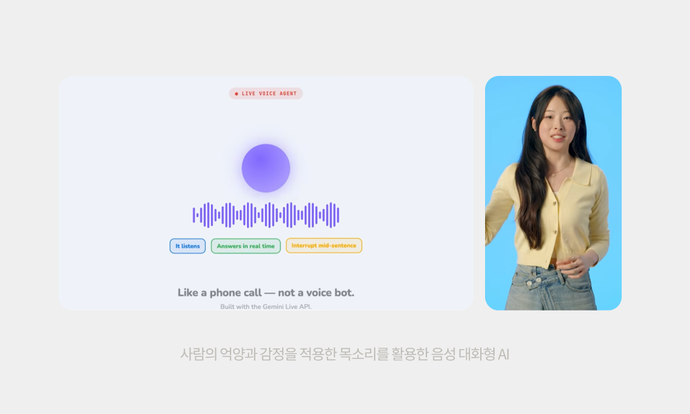 사람의 억양과 감정을 적용한 목소리를 활용한 음성 대화형 AI
